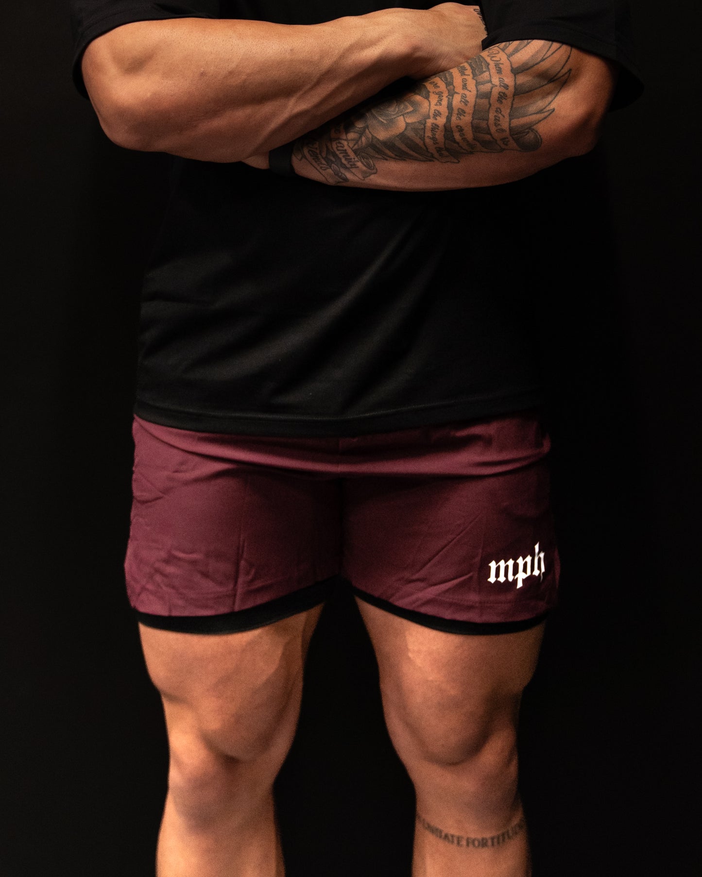 Core Compression Shorts - MAROON